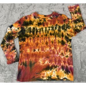 Super Massive Tie Dye Tee Long Sleeve‎ Size S Cotton T-Shirt